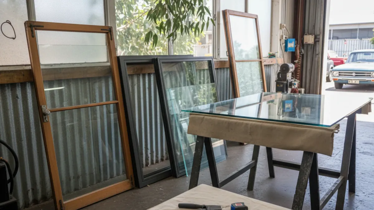 Custom window glass cut to size west end including clear float, frosted privacy glass and laminated acoustic options